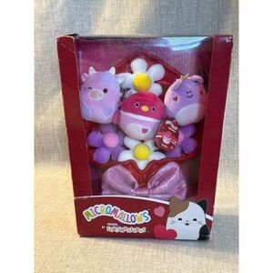 Squishmallows Micromallows Valentine's Day Plush Toy with 3 Characters NWT
